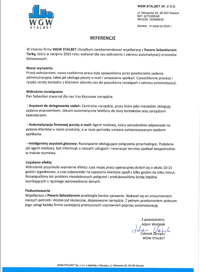 Zrzut ekranu z opinią – 2025-10-08